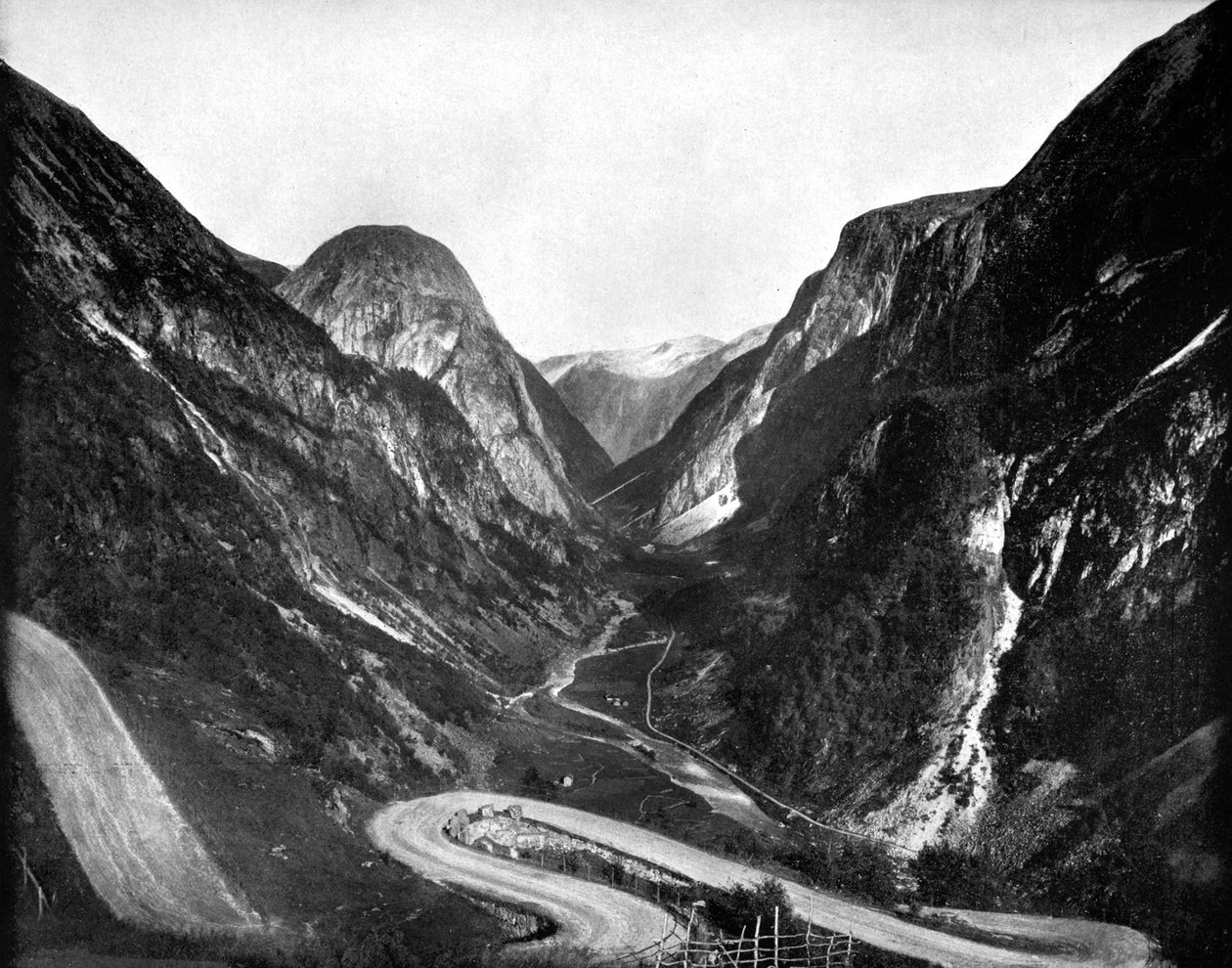Naerodal-hágó, Norvégia, 1893. alkotó: John L. Stoddard
