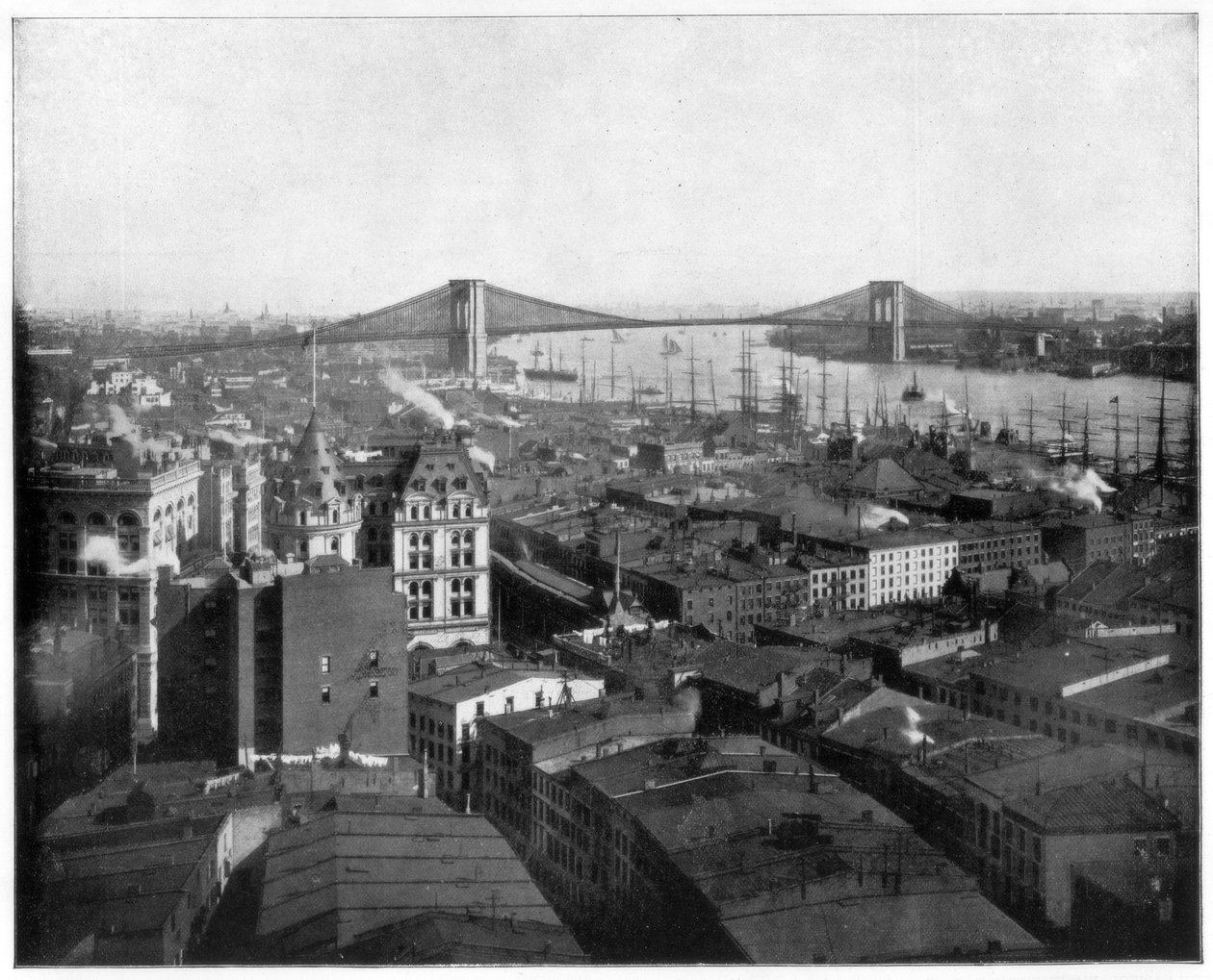New York és a Brooklyn híd, 19. század vége alkotó: John L. Stoddard
