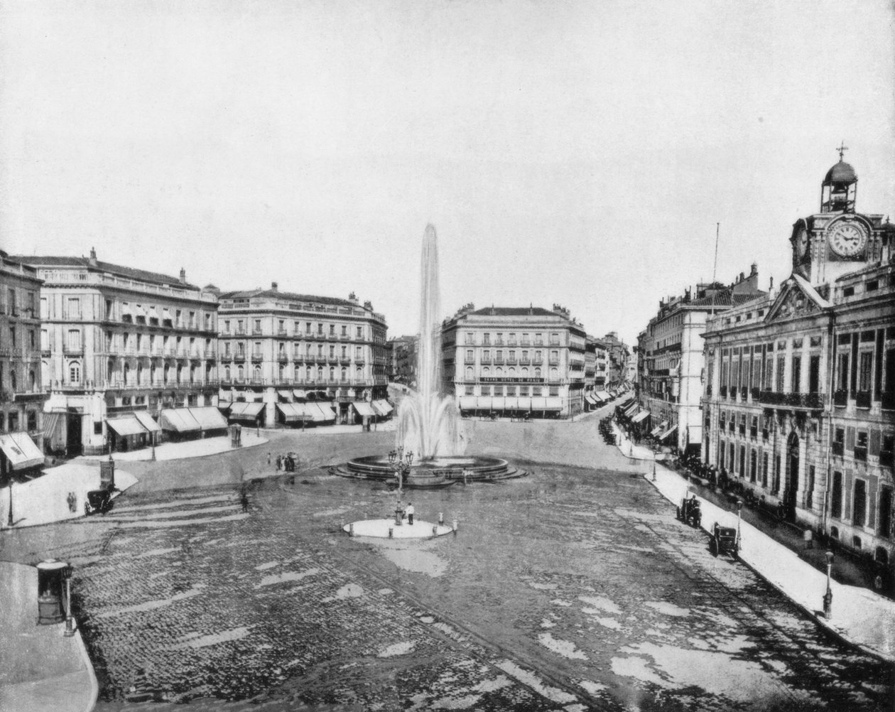 Puerta Del Sol, Madrid, Spanyolország, 19. század vége alkotó: John L. Stoddard