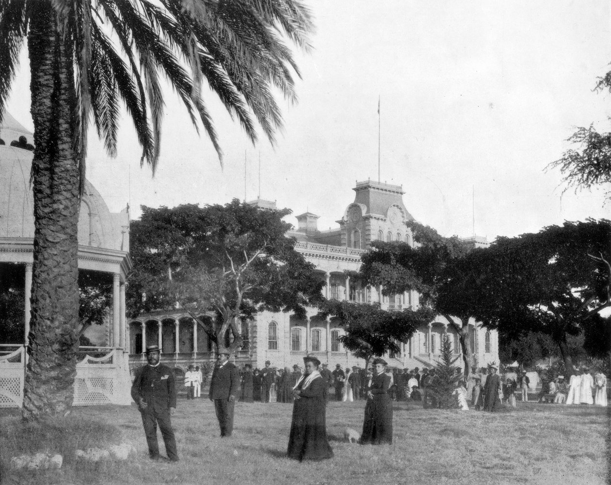 Királyi palota, Honolulu, Sandwich-szigetek, 19. század vége alkotó: John L. Stoddard