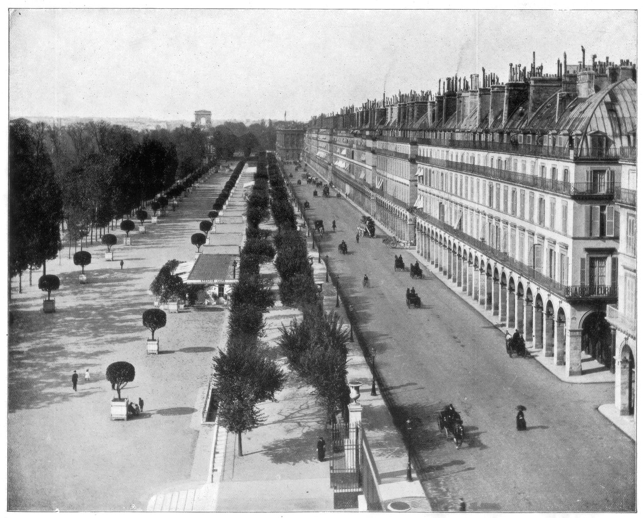 Rue de Rivoli, Párizs, 19. század vége alkotó: John L. Stoddard