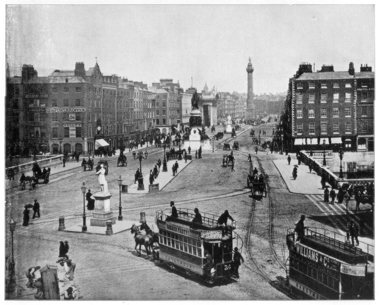 Sackville Street, Dublin, 19. század vége. alkotó: John L. Stoddard