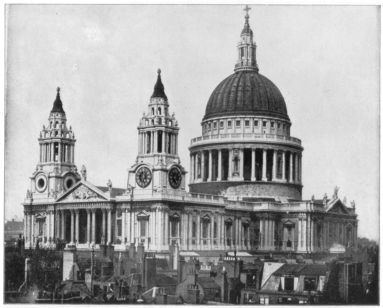 St Pauls Cathedral, London, 19. század vége. alkotó: John L. Stoddard