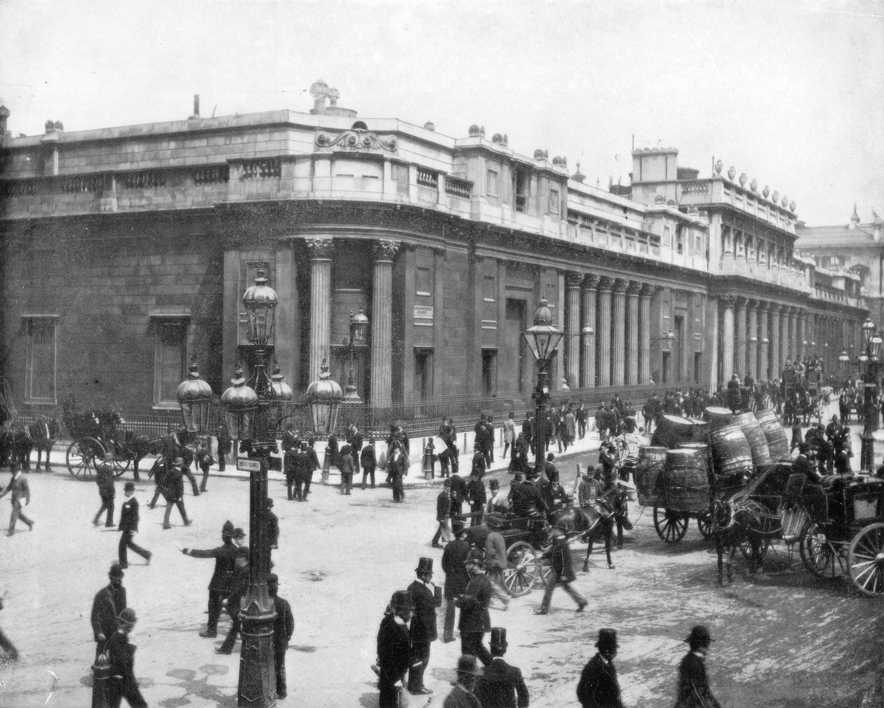 A Bank of England, London, 19. század vége. alkotó: John L. Stoddard