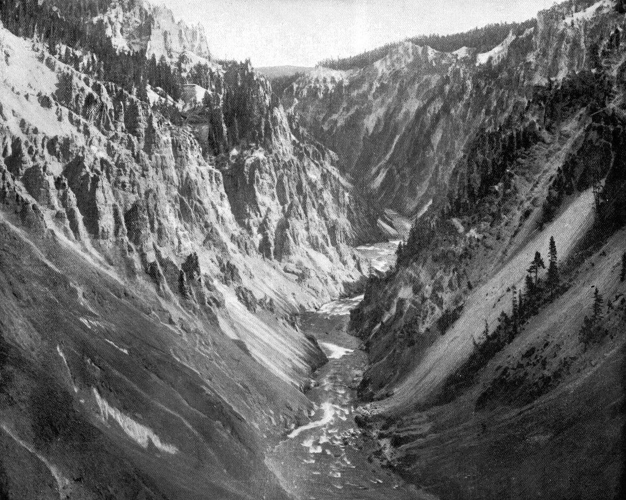 A Grand Canyon, Yellowstone Nemzeti Park, USA, 1893. alkotó: John L. Stoddard