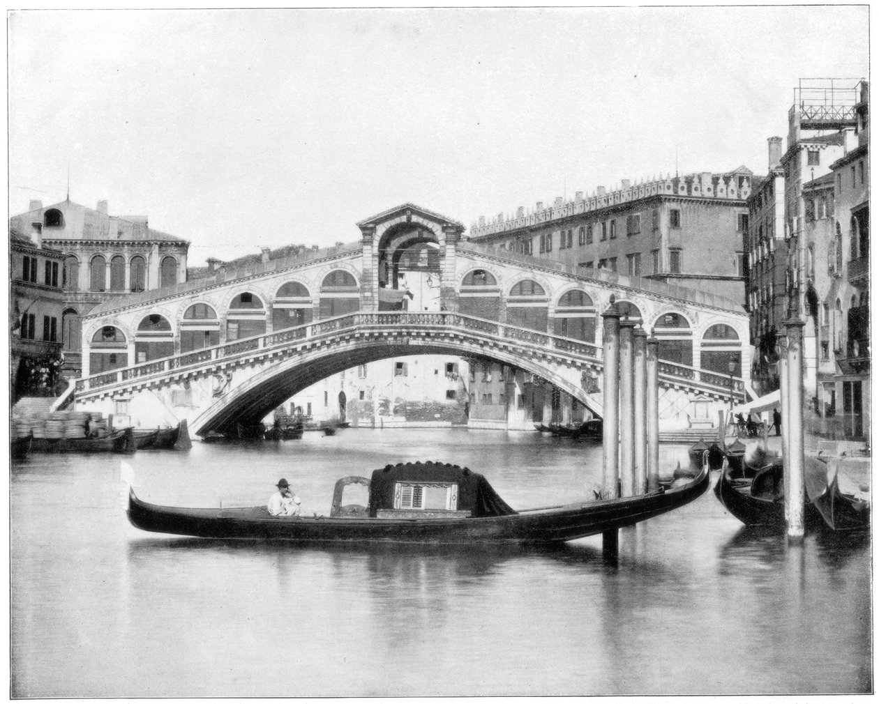 A Rialto, Velence, 19. század vége. alkotó: John L. Stoddard