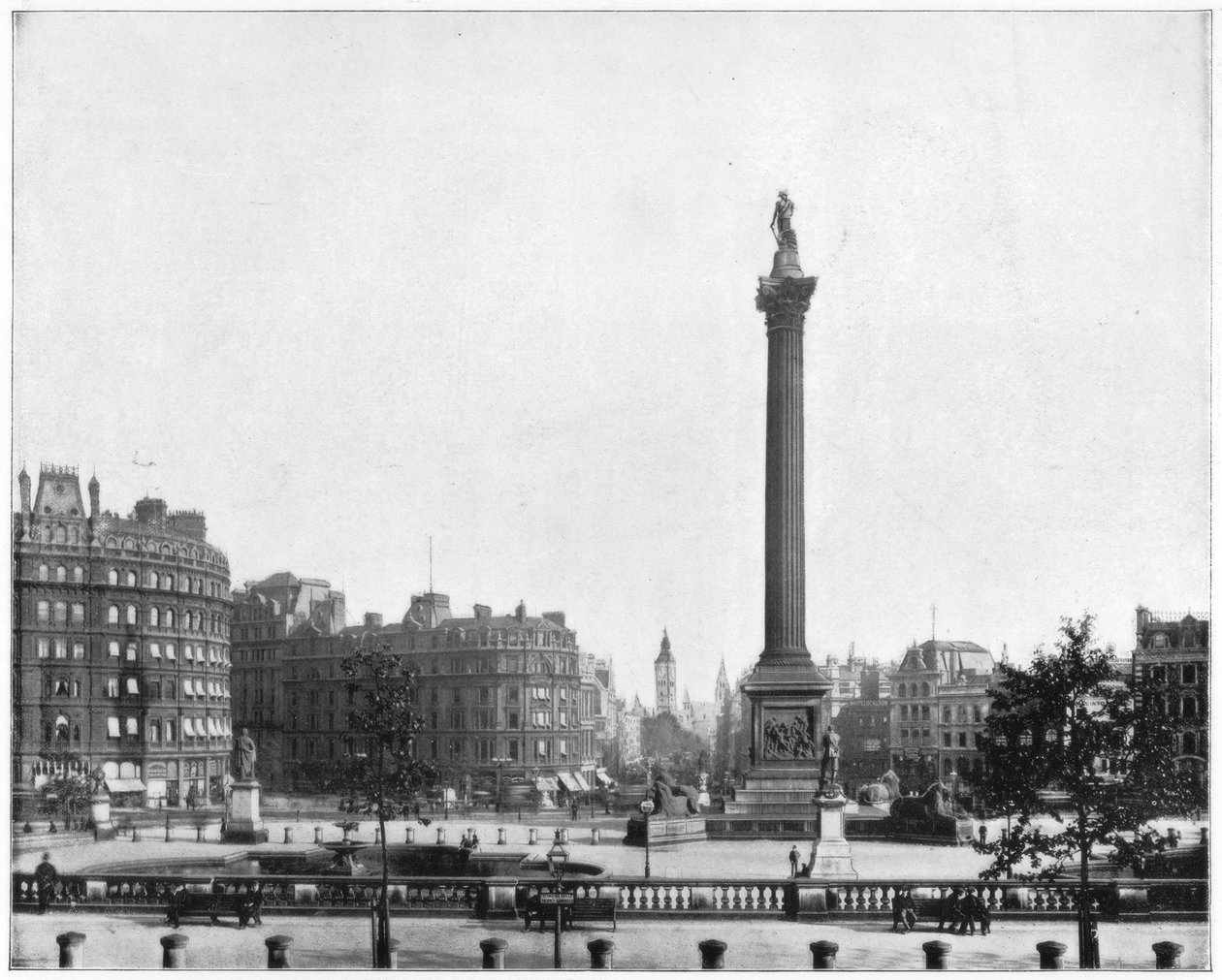 Trafalgar Square, London, 19. század vége alkotó: John L. Stoddard