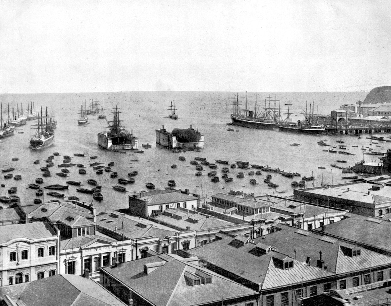 Valparaiso kikötője, Chile, 1893. alkotó: John L. Stoddard