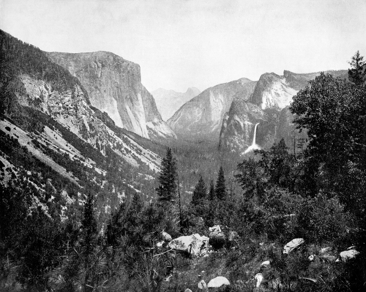 Yosemite Valley, Artists Point, Kalifornia, USA, 1893. alkotó: John L. Stoddard