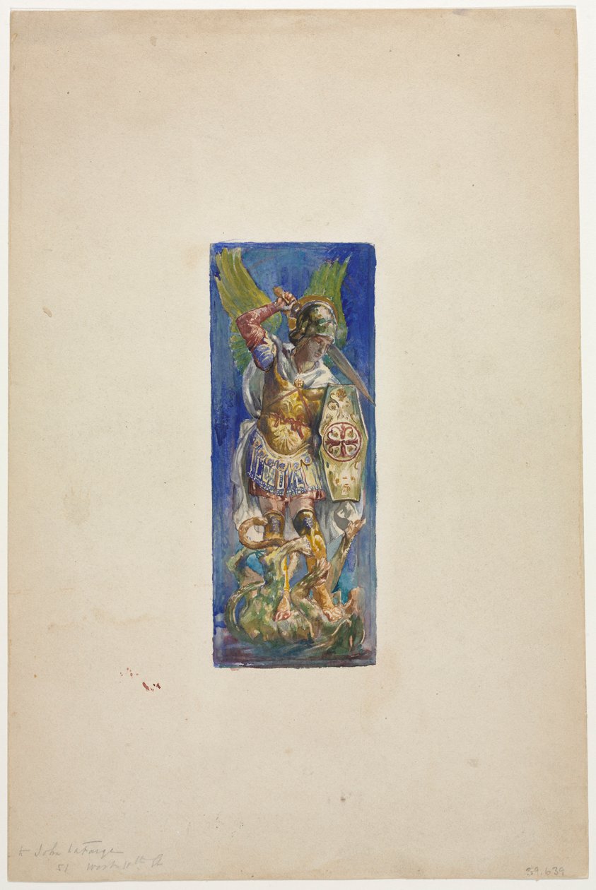 Tervezés ólomüveghez. alkotó: John La Farge
