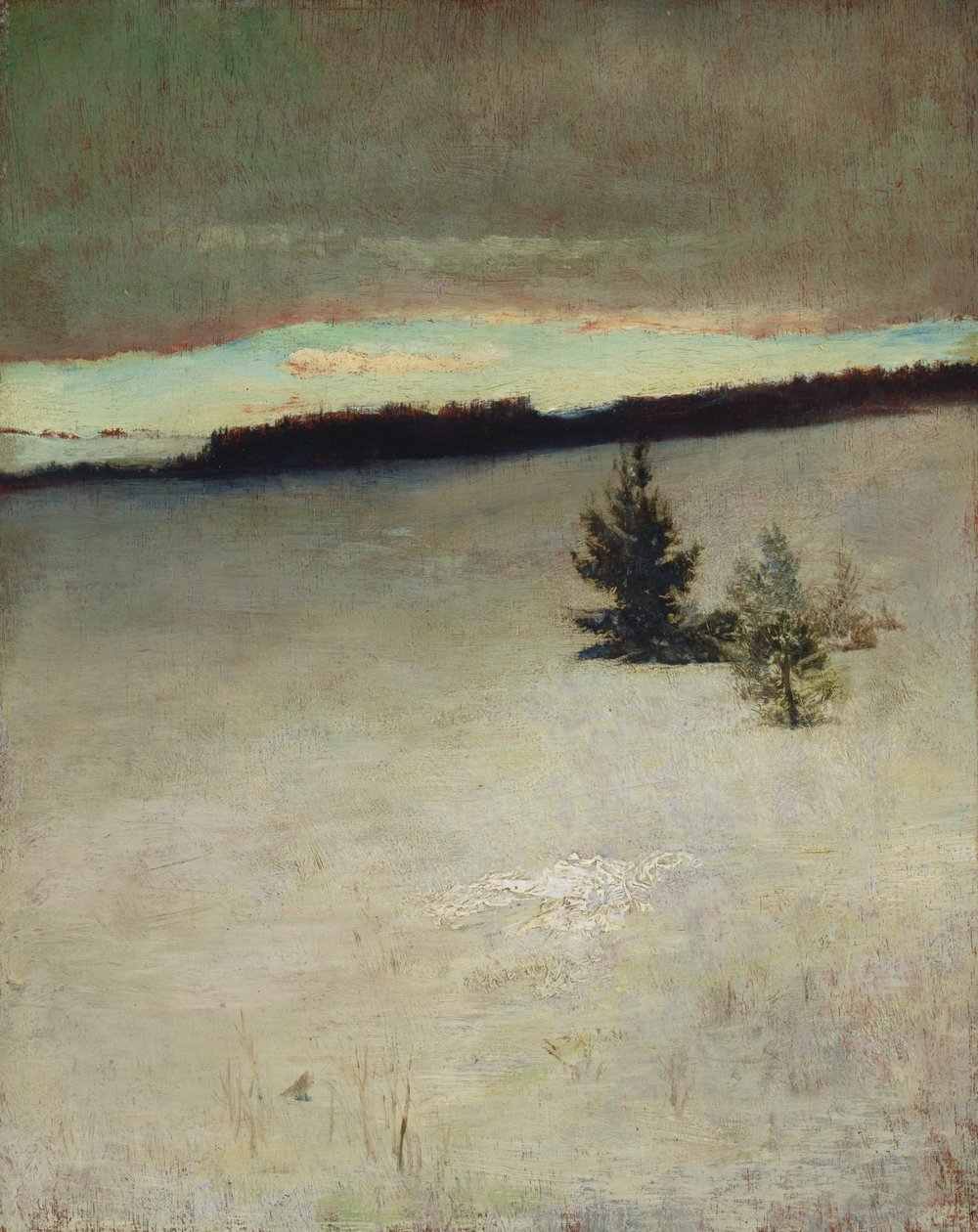 Snow Field, Reggel, Roxbury alkotó: John La Farge