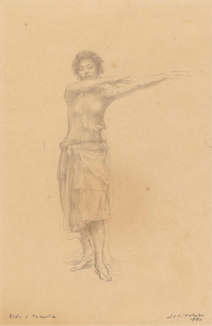 Taupo Dancing the Standing Siva, Szamoa alkotó: John La Farge