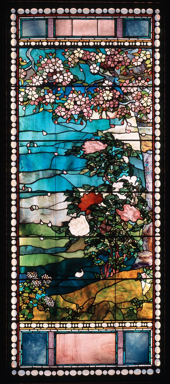 Virágzó cseresznyefa és bazsarózsa alkotó: John La Farge or Lafarge