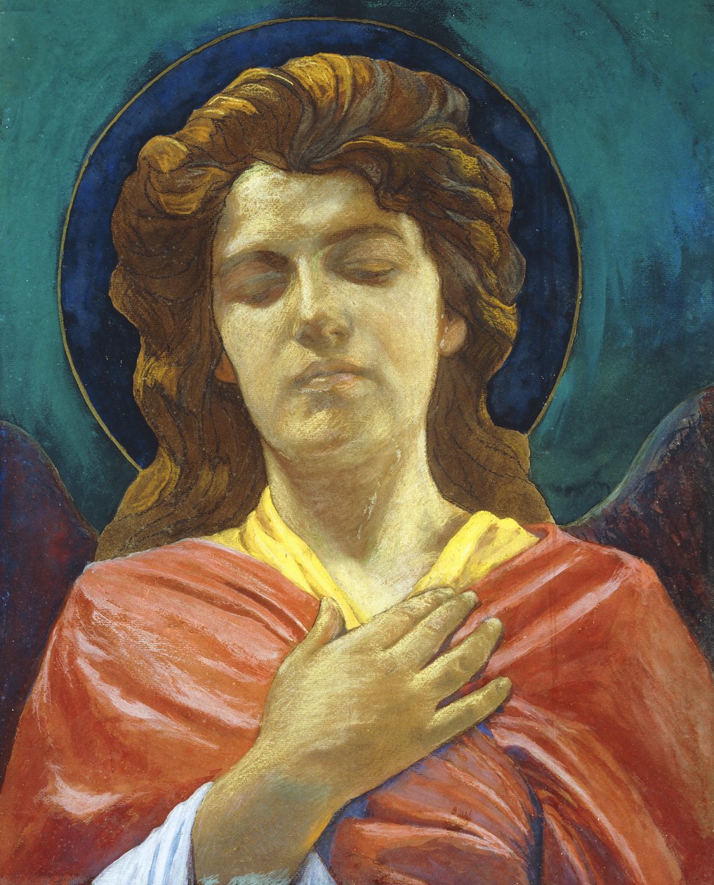 Egy angyal feje, alkotó: John La Farge or Lafarge