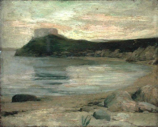 Study of Evening Light, Fort Dumpling, Newport Harbor (olaj, vászon) alkotó: John La Farge or Lafarge