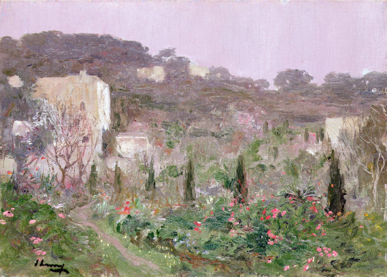 Egy kert Dél-Franciaországban (olaj, vászon) alkotó: John Lavery