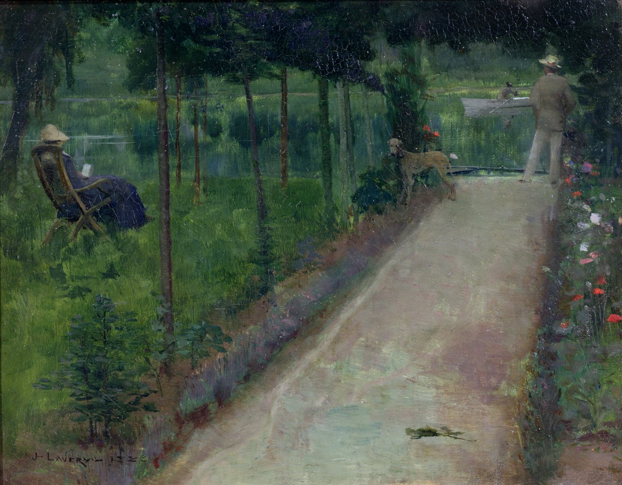 Egy szürke nyári nap, Grez, 1883 alkotó: John Lavery