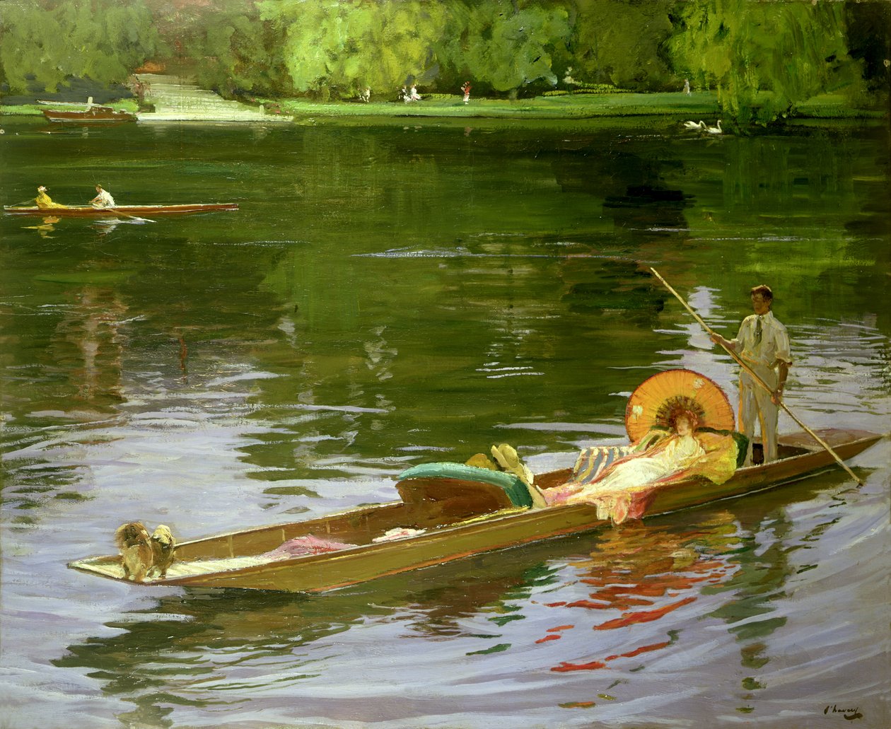 Csónakázó jelenet Maidenheadben alkotó: John Lavery
