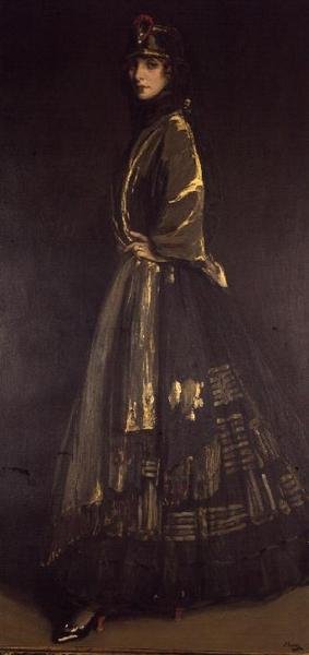 Mogyoró fekete és arany színben (olaj, vászon) alkotó: John Lavery