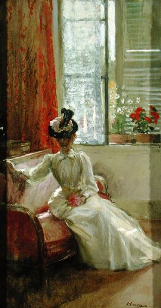 Belső: A Lady (olaj, vászon) alkotó: John Lavery