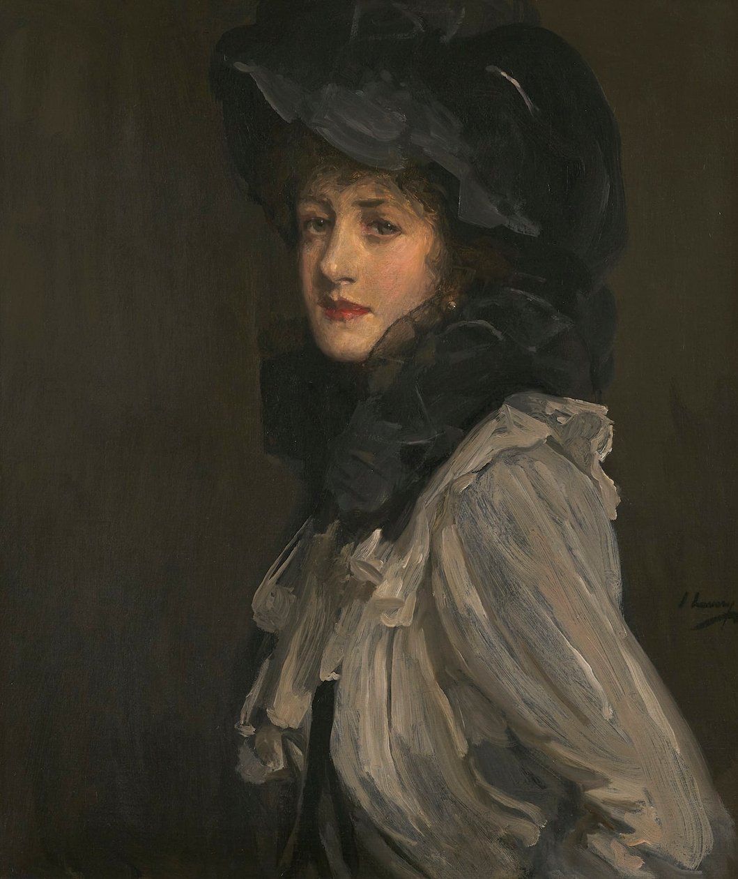 Hölgy szürkében és feketében alkotó: John Lavery