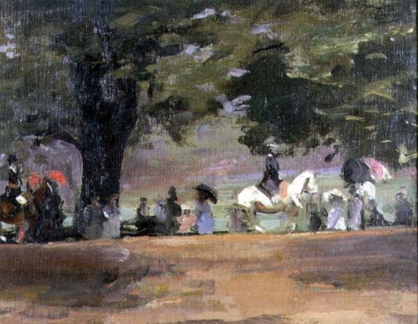 Rotten Row, Hyde Park No.1 (olaj, vászon a fedélzeten) alkotó: John Lavery