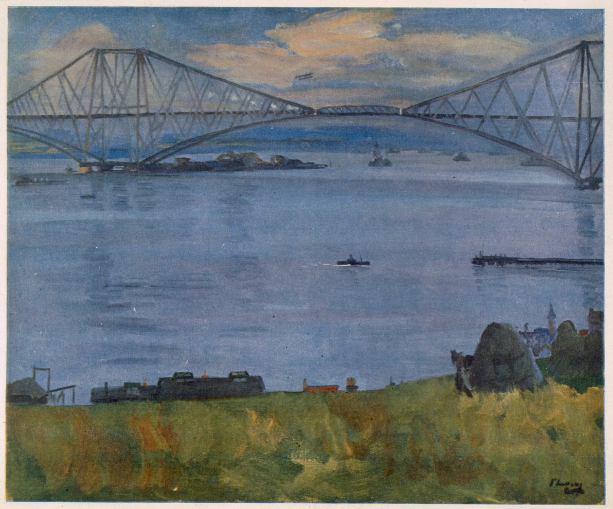 The Forth Bridge, 1914, a British Artists at the Front című filmtől, a The Western Front folytatása, 1918 alkotó: John Lavery
