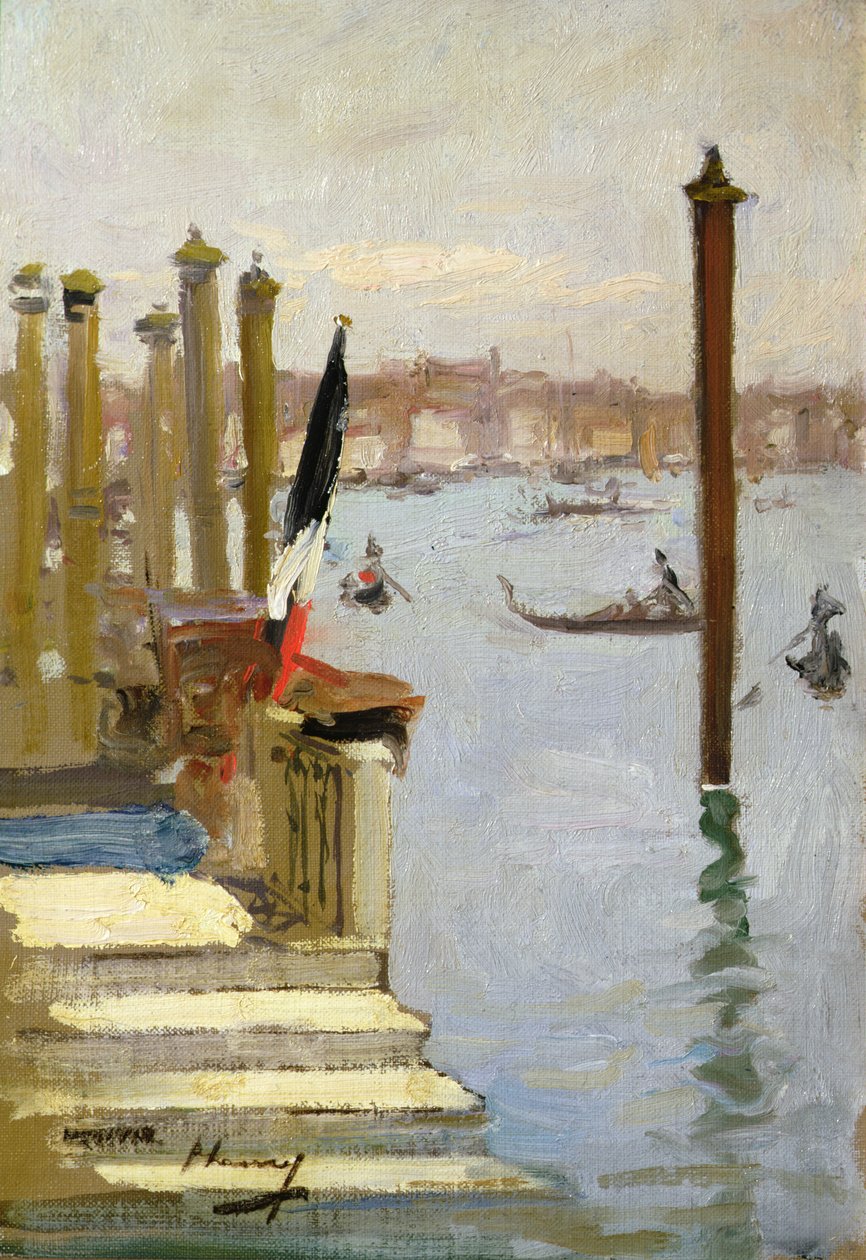 Francia Konzulátus, Canal Grande, Velence (olaj, vászon) alkotó: John Lavery