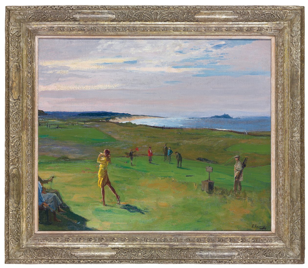 Golfpálya, North Berwick (olaj, vászon) alkotó: John Lavery