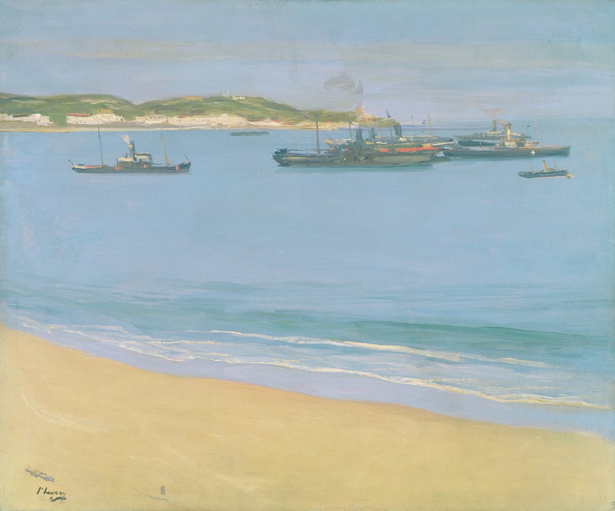 A kikötő St. Jean de Luzban – Kora reggel, 1917 alkotó: John Lavery