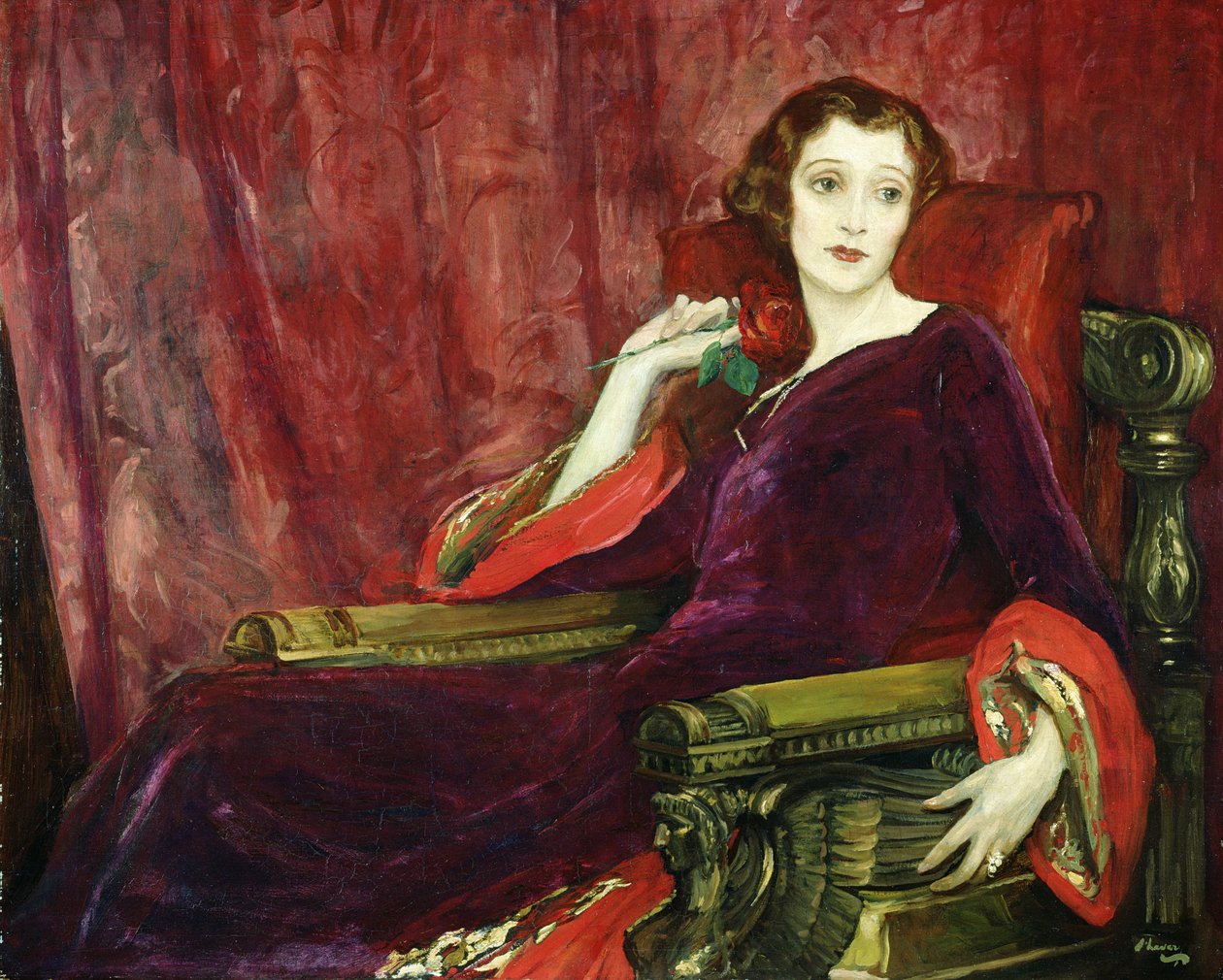A vörös rózsa, 1923 alkotó: John Lavery