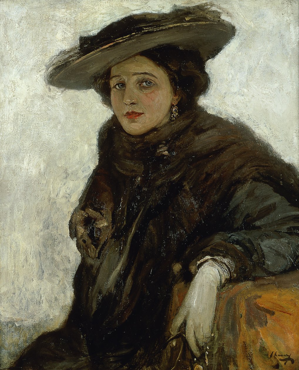 A spanyol kalap vagy Mrs. Gerard Chowne alkotó: John Lavery