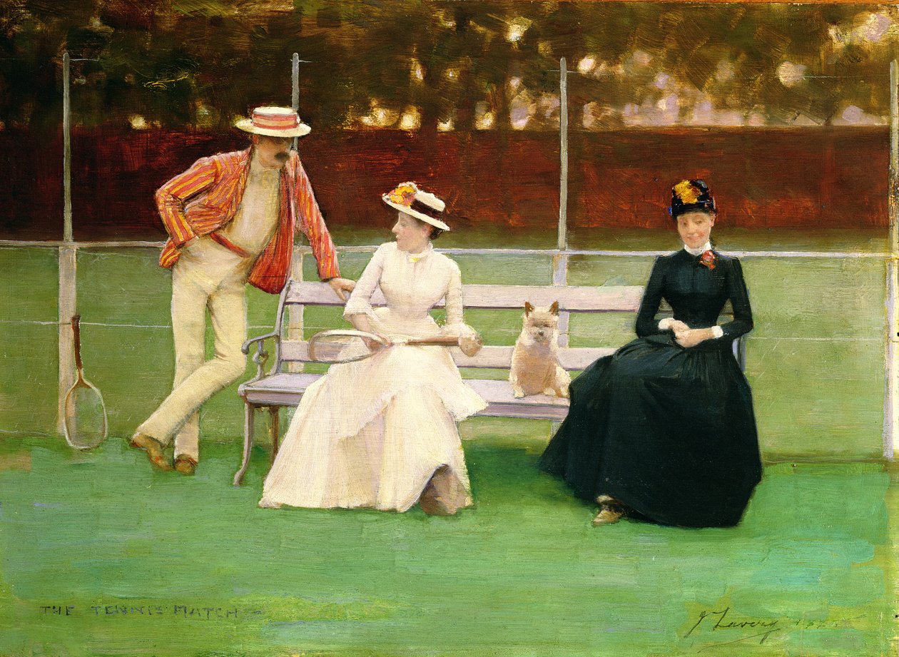 Tenisz mérkőzés alkotó: John Lavery