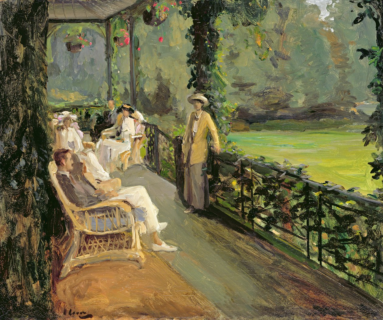 A veranda, 1912 alkotó: John Lavery