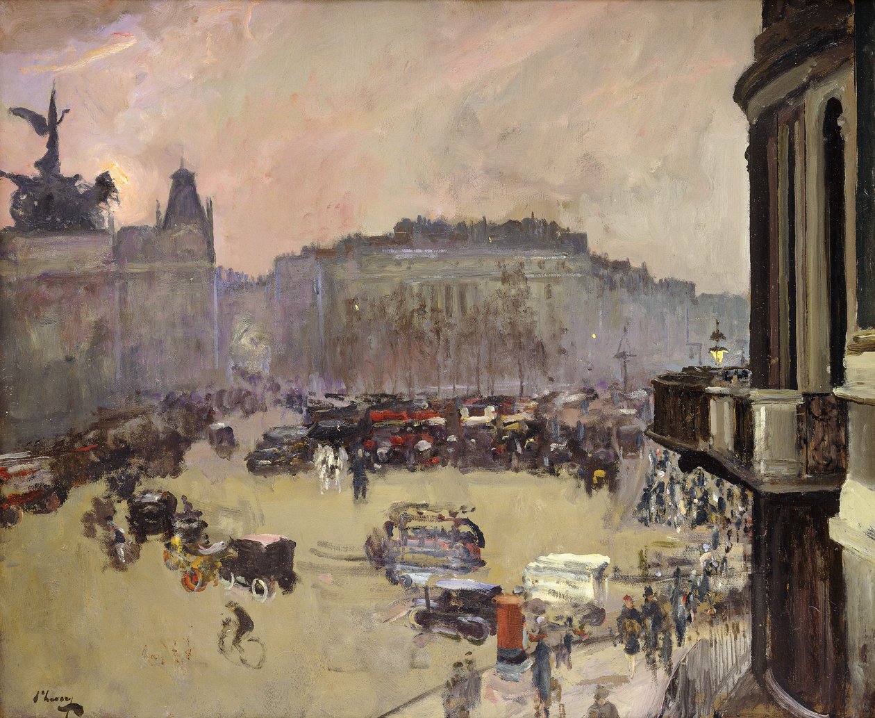 A téli nap, a Hyde Park Corner alkotó: John Lavery