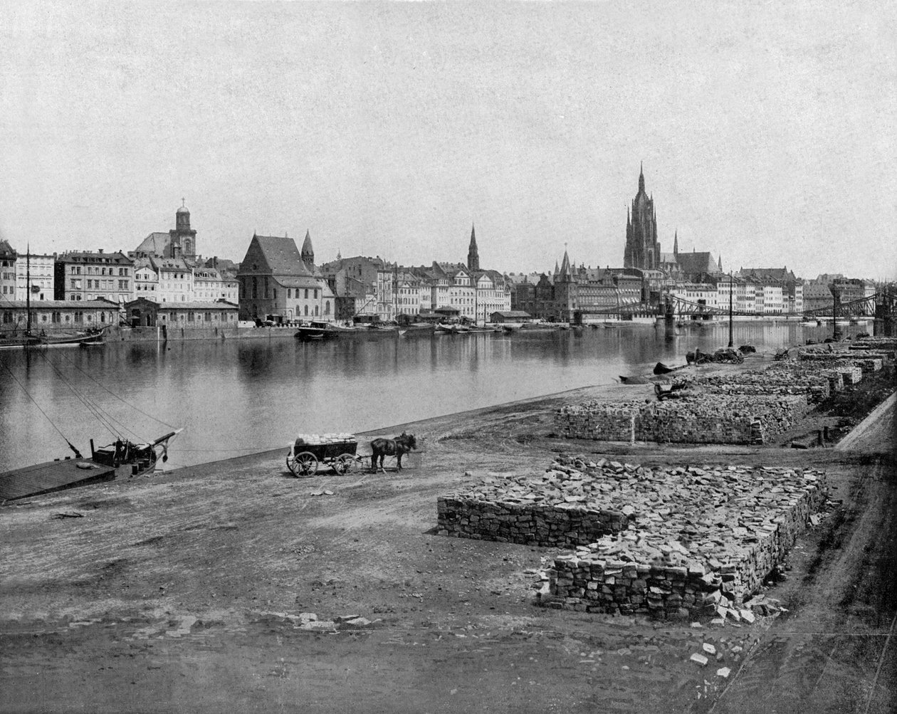 Frankfurt a Mein mellett, Németországban, kb. 1900 (f/w fotó) alkotó: John Lawson Stoddard