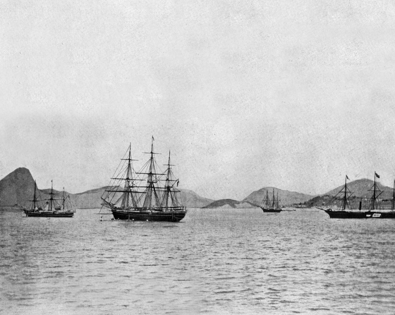 Rio de Janeiro kikötője Brazíliában (f/w fotó) alkotó: John Lawson Stoddard