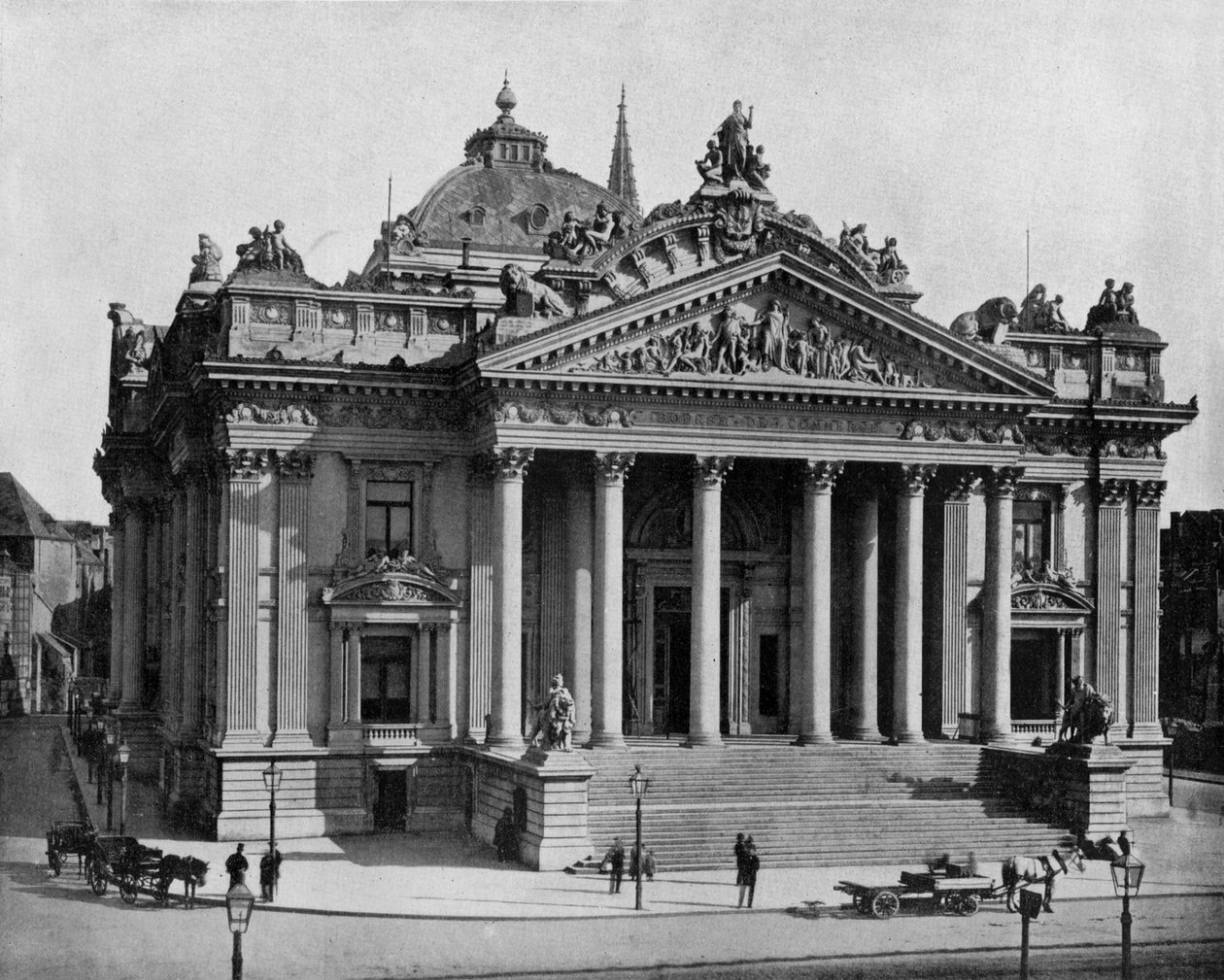 Brüsszeli tőzsde, c. 1900 (f/w fotó) alkotó: John Lawson Stoddard