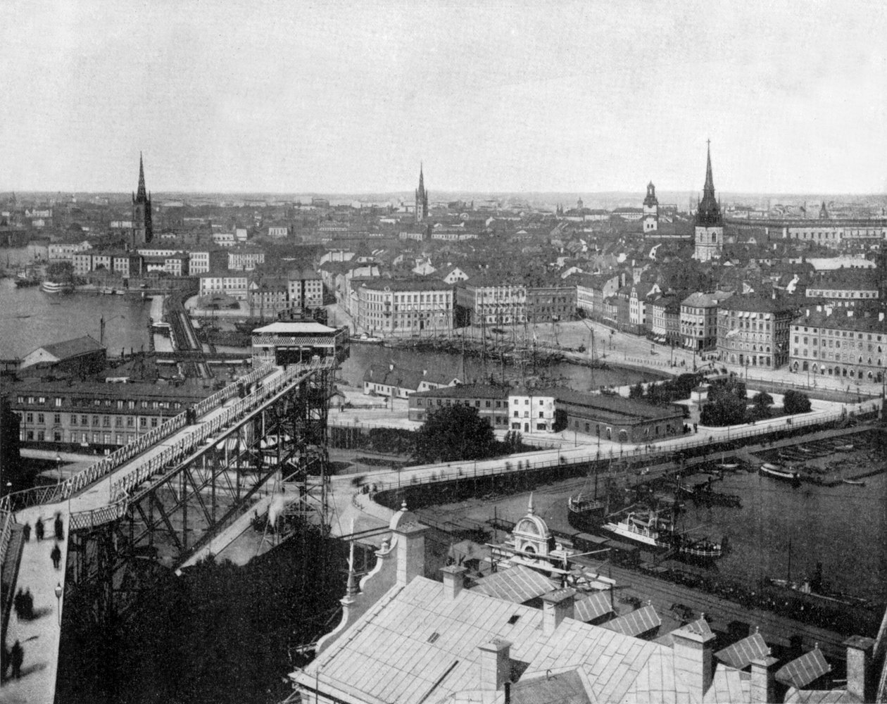 Stockholm, Svédország c. 1890 (fekete-fehér fotó) alkotó: John Lawson Stoddard