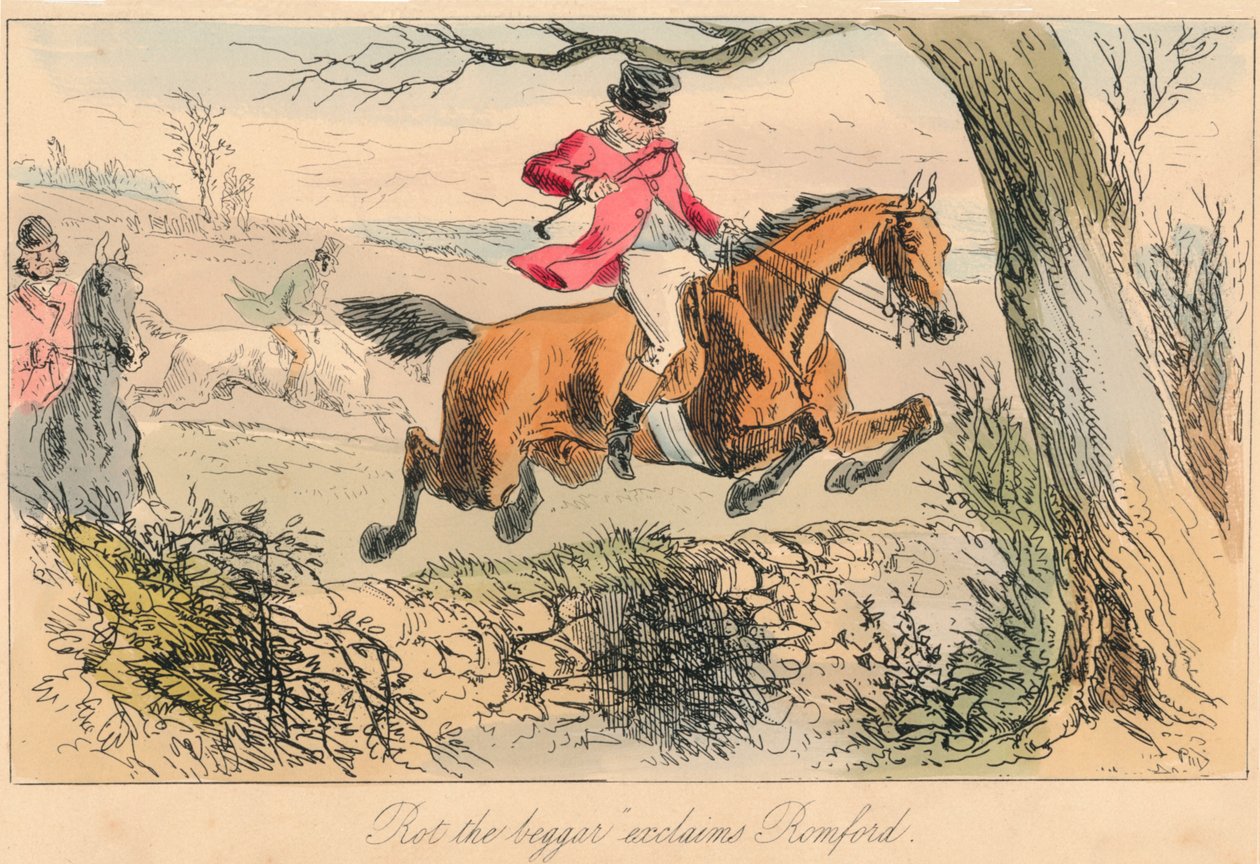 "Rot the beggar exclais Romford", 1865. Művészek: John Leech, Hablot Knight Browne. alkotó: John Leech, Hablot Knight Browne