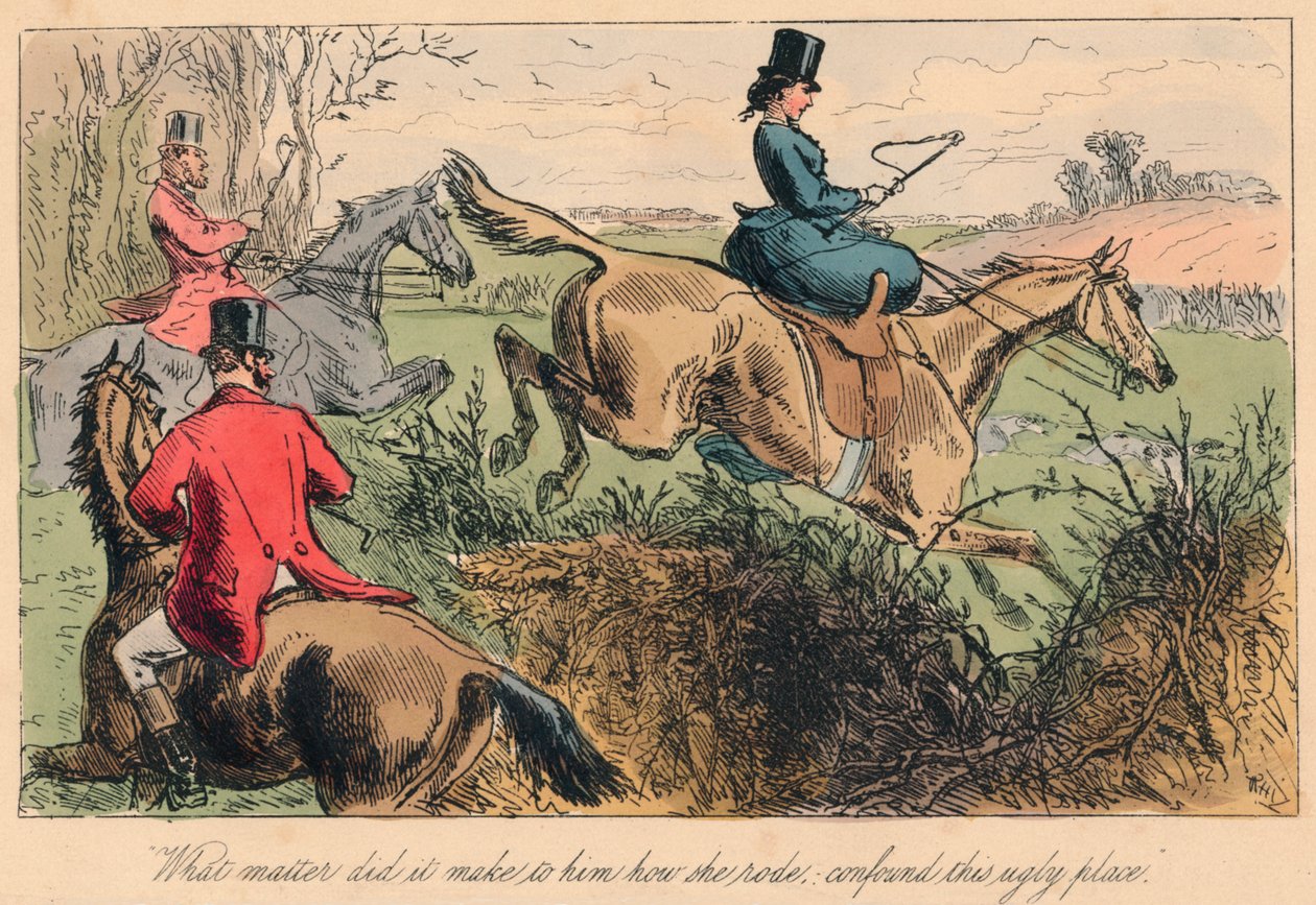 „Mit számít neki, hogyan lovagolt, összezavarta ezt a csúnya helyet”, 1865. Művészek: John Leech, Hablot Knight Browne. alkotó: John Leech, Hablot Knight Browne