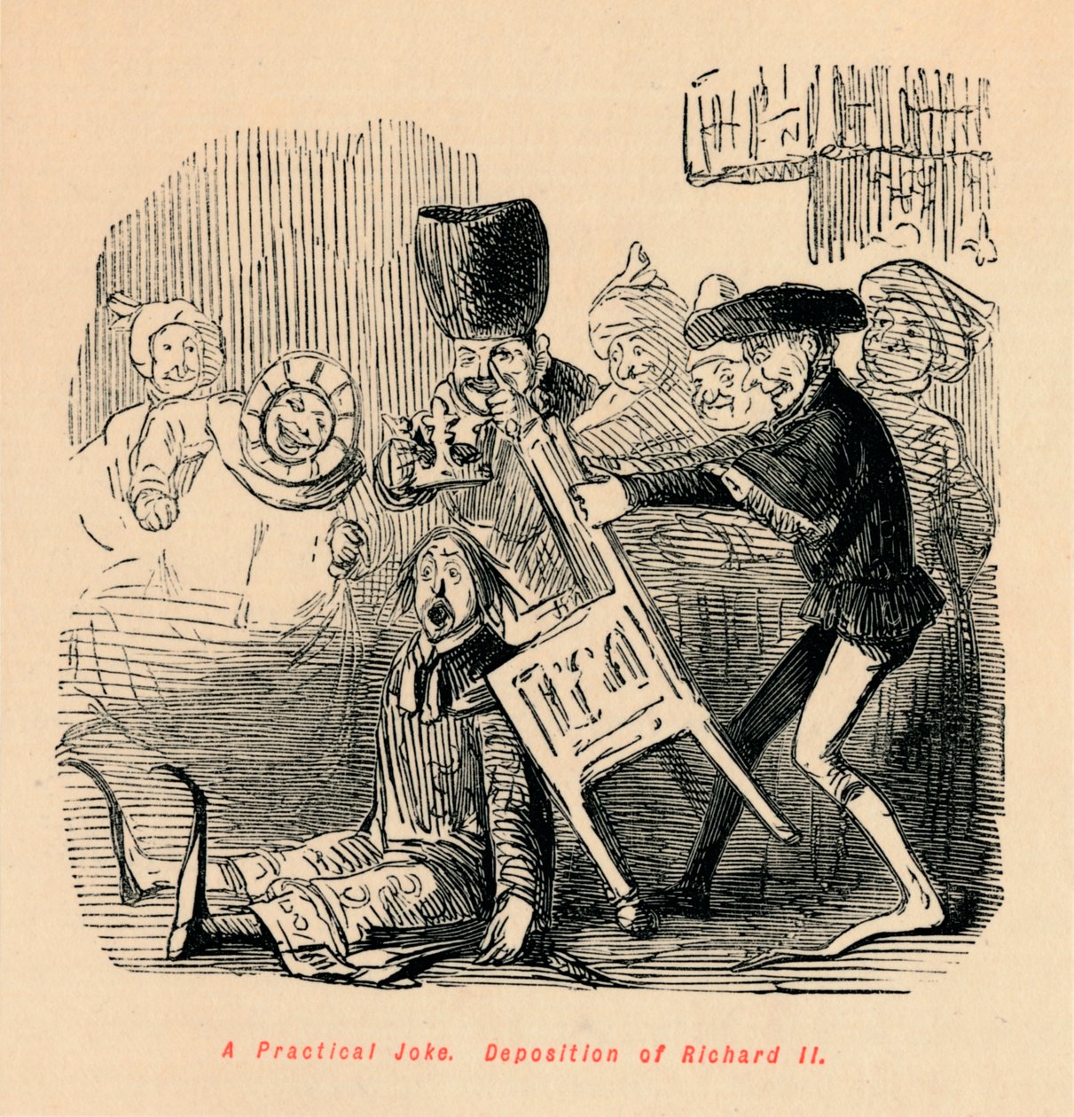 Otromba tréfa. II. Richárd letétele, c1860, c1860 alkotó: John Leech