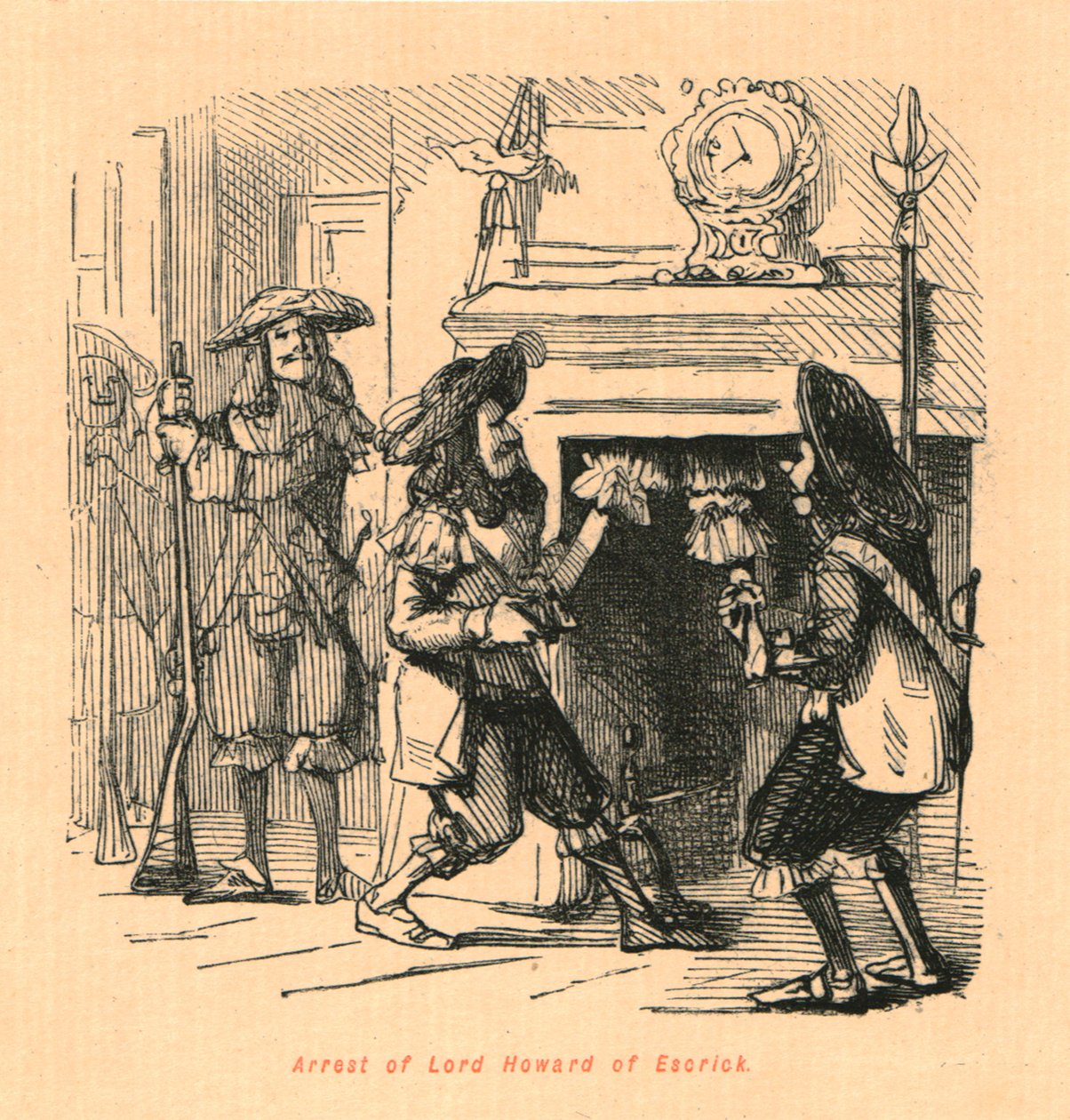 Lord Howard of Escrick letartóztatása, 1897. alkotó: John Leech
