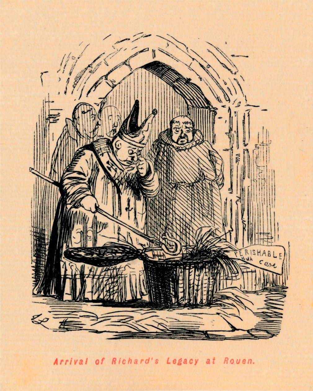 Richards Legacy érkezése Rouenba, 1860, 1860 körül alkotó: John Leech