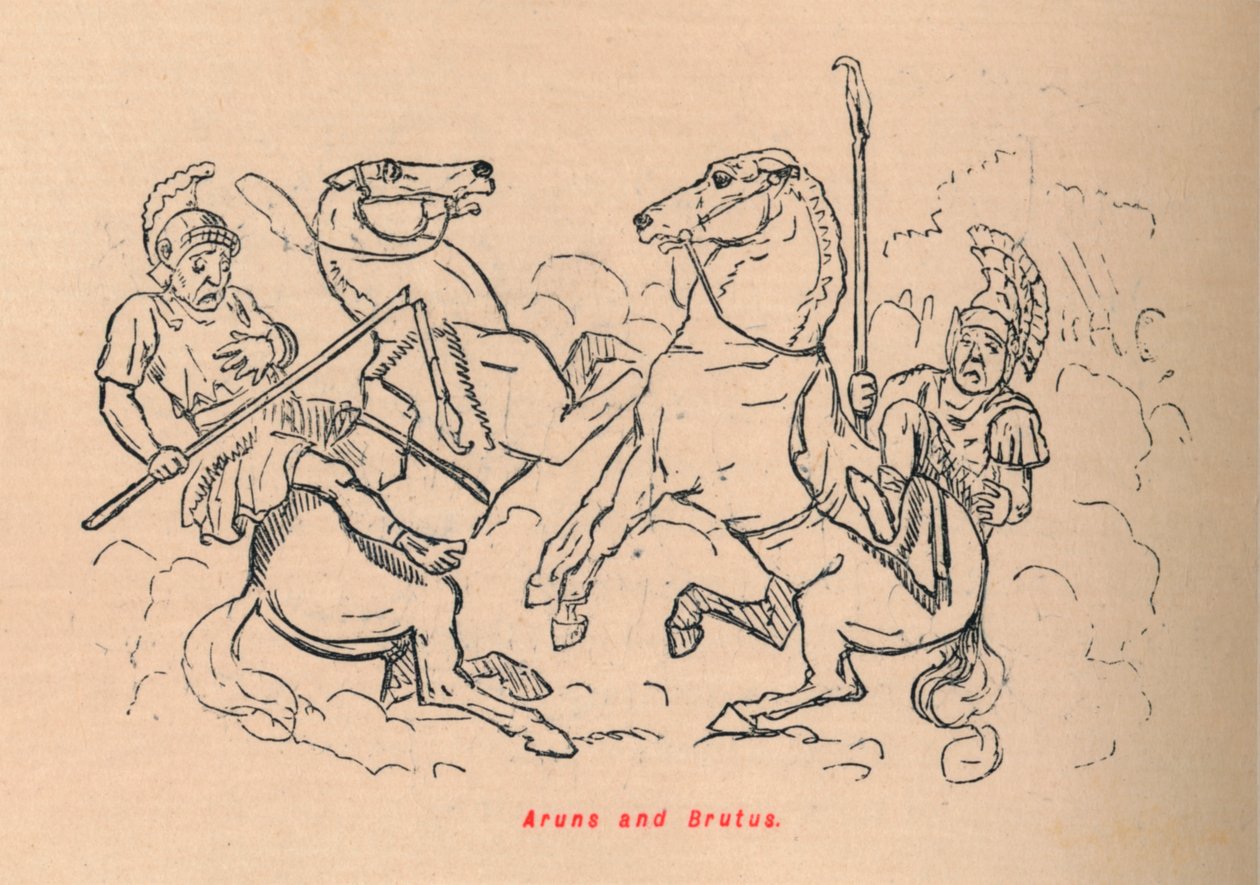 Aruns és Brutus, 1852 alkotó: John Leech