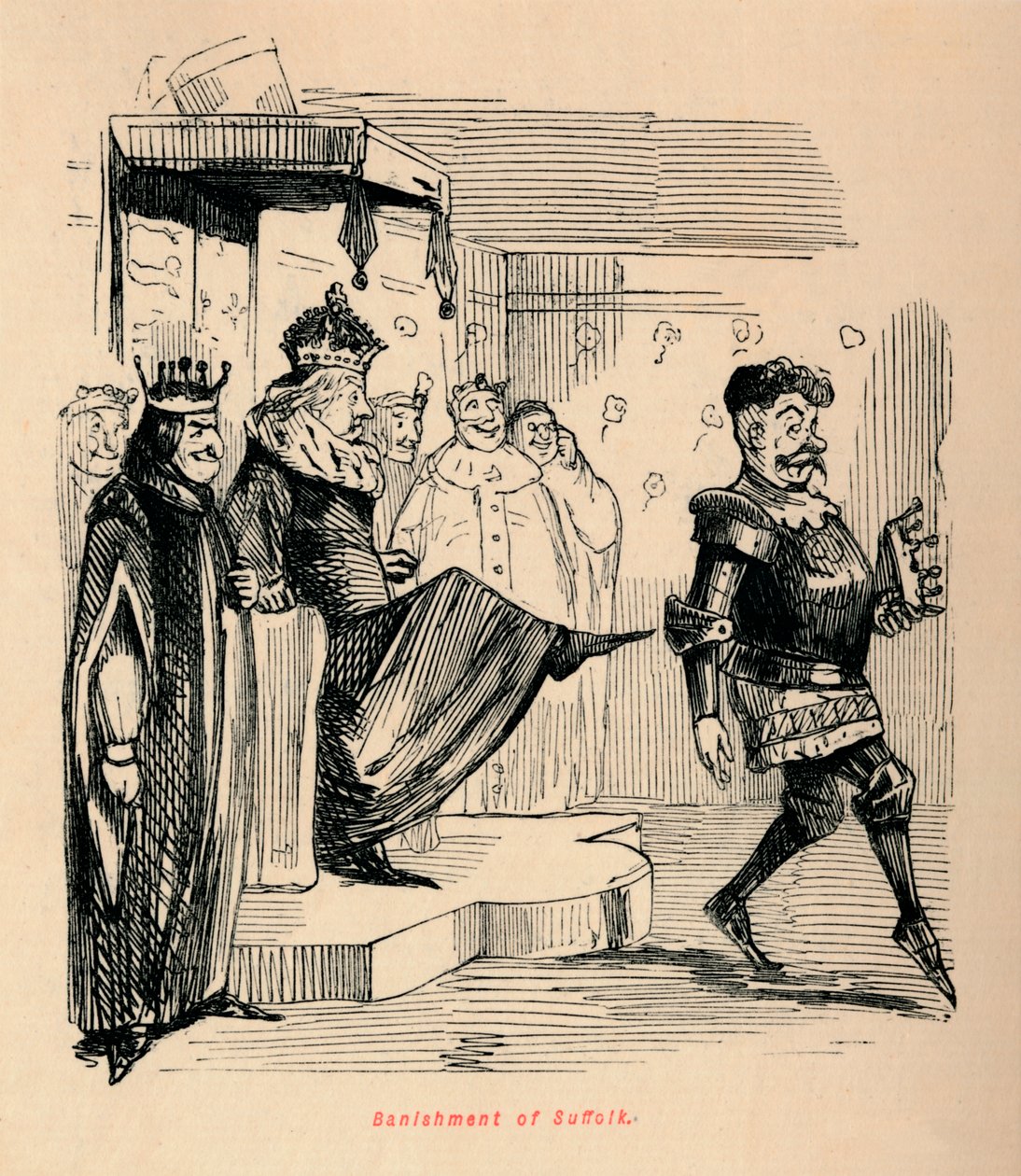 Suffolk kitiltása, alkotó: John Leech