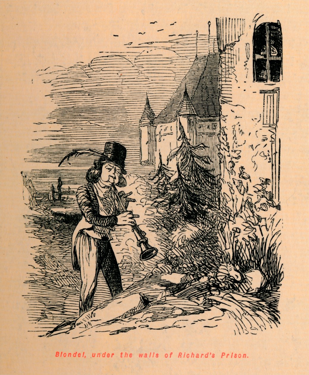 Szőke, a Richards börtön falai alatt, c1860, c1860 alkotó: John Leech