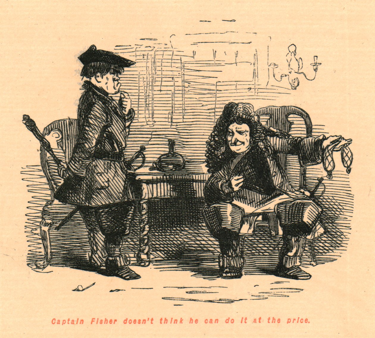 Fisher kapitány nem hiszi, hogy meg tudja csinálni ezen az áron, 1897. alkotó: John Leech