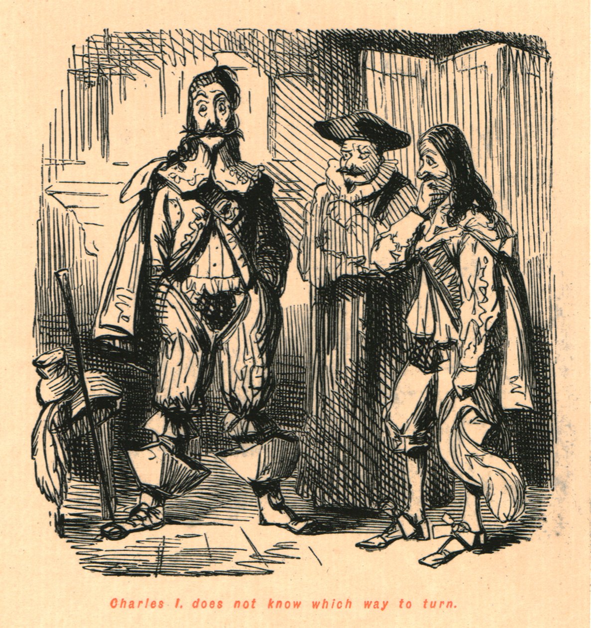 I. Károly nem tudja, merre forduljon, 1897. alkotó: John Leech