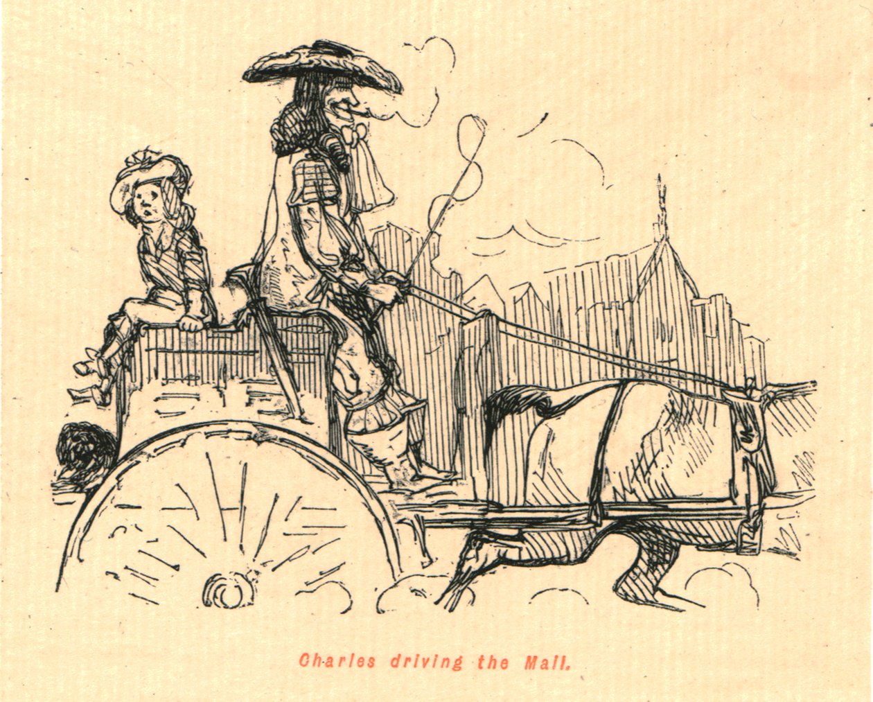 Charles vezeti a bevásárlóközpontot, 1897. alkotó: John Leech